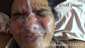 latina toothless fully glazed after a unbelievable facial