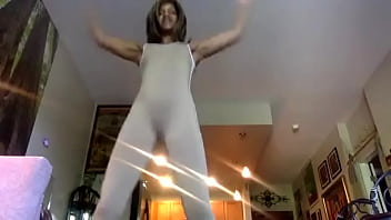 Jumping Jacks in Tan Bodysuit with Ginger MoistHer - Lay Down Comedy! Subscribe. Thank you!