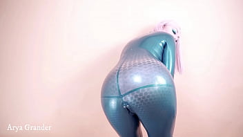 Macacão de borracha de látex Close Up roupas brilhantes para fetiche, modelo Arya Grander