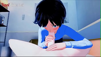 Evangelion Yaoi Hentai 3D - Shinji x Kaworu. Handjob, blowjob and bareback and cums in his mouth and ass