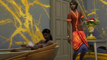 Mãe e filho indianos tomam banho juntos sexo em família