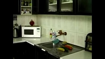 Masturbating with Vegetables in the Kitchen