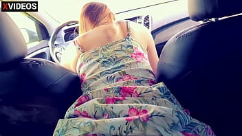 Daddy, why are you looking under my dress?! Do you want to fuck me in the car?