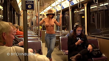 Topless on the train