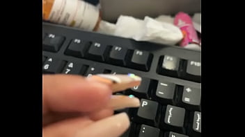 Fingering Pussy at Work