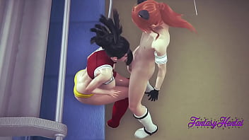 Boku No Hero Hentai 3D - Momo Sex in a Train mamada y follada - Anime manga japonés Cartoon Porn