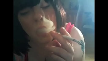 Fat Mistress Tina Snua Smokes A 120 Cigarette With Lots Of Dangles