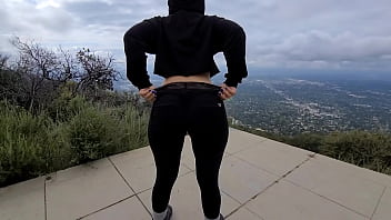 Fucking big ass Latina on a hiking trail on a popular Los Angeles trail