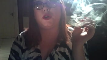 Chubby British Mistress Smokes A Cigarette With Smoke Rings, Dangles, OMI's & Drifts