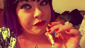 BBW British Domme Tina Snua Lights A Cigarette With Matches With Dangles, OMI's & Drifting