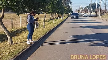 BRUNA LOPES....Hitchhiking and lots of sex with BLACK GIFTED.......