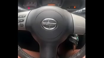 Hard dick in car