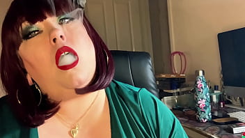 Fat UK Domme Tina Snua Chain Smokes 2 Cork Cigarettes While Playing With Her Tits - OMI, Nose & Cone Exhales, Drifting