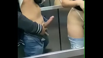 Very slutty blonde fucked in elevator