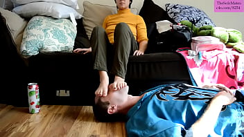 TSM - Dylan sits and marches her bare feet on my face