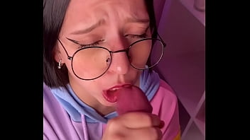 Nerd Girl In Glasses Suck My Dick After Classes