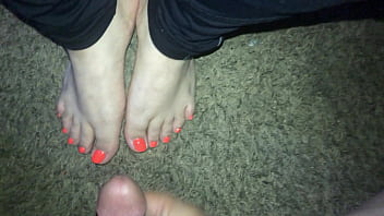 POV Cumshot On Latina Whores Sexy Feet