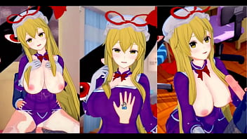 [Eroge Koikatsu! ] Touhou Yakumo purple boobs rubbed H! 3DCG Big Breasts Anime Video (Touhou Project) [Hentai Game Toho Yakumo Yukari]