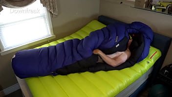 Short Version Humping Overfilled Feathered Friends Sleepingbag With Cum Covered Finish