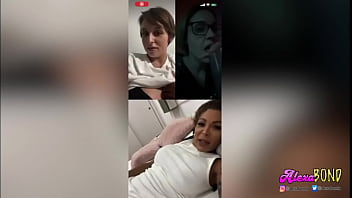 2 girls and 1 trans masturbate on video call