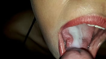 Sexy Mexican sucks her brother's penis until all the semen comes out and she spits it out because she didn't like the taste