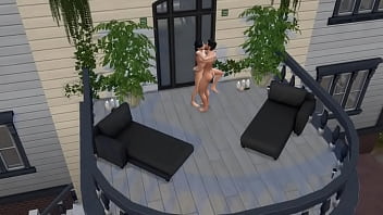Оттрахал жену на балконе второго этажа
