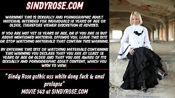 Sindy Rose gothic ass white dong fuck & anal prolapse