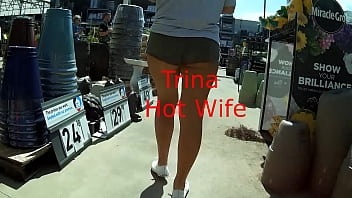 Trina shopping in sexy gym shorts