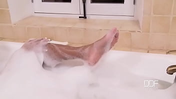 Soapy sole and tush tease!