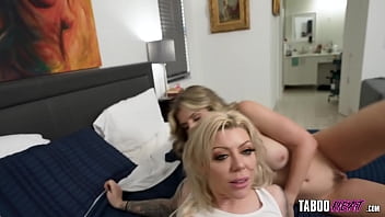 Caught My Stepmom Eating Her Stepsister's Pussy so They Let Me Ass Fuck Them! - TabooHeat