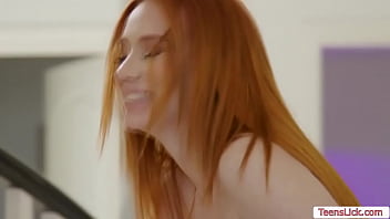 Redhead slut gets licked by her masseuse