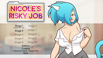 Nicole Risky Job [Hentai game PornPlay ] Ep.2 fondling tits to attract more customers
