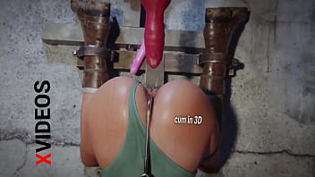 Sex machine fucked hard this 3D girl in her ass