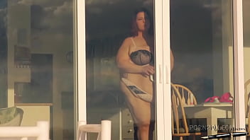 SSBBW Lola Lovebug Plays With Pussy In Front Window