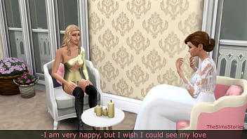 Düğün günümde sıcak sarışın beceriyorum Sims 4, porno