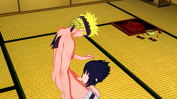 Naruto Yaoi - Sasuke x Naruto hardsex in tatami - Sissy crossdress Japanese Asian Manga Anime Film Game Porn Gay