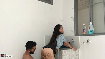 Fucking my stepsister in the patio of the house on a sunny morning CUM-BUTTOCKS FULL STORY