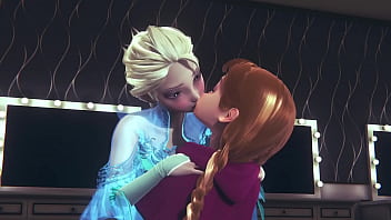 Futa Elsa diteggiatura e cazzo Anna | Parodia congelata