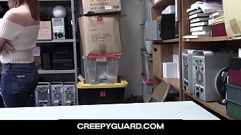CreepyGuard - Amateur Teen Jaycee Starr Caught Shoplifting Fucked Hard By Guard For No Cops