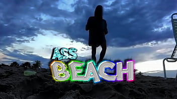 Gaping My Asshole Wide in Public on a Private Beach