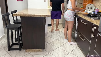 My Stepmother cooking has a Big Ass and she is Dissatisfied because her Husband does not Fuck her well
