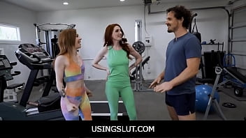 UsingSlut - Free Weights, Free Cunts, Free Use - Aria Carson, Madi Collins