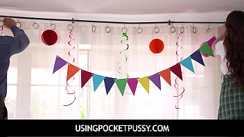 UsingPocketPussy - Freeuse Hot Teen Step Sisters Threesome With Stepdad On Birthday