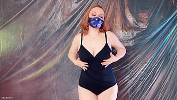 FREE VIDEO (Arya Grander) pussy masturbation MILF put a mask into wet juicy pussy
