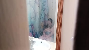 Caught step mom in bathroom masterbating