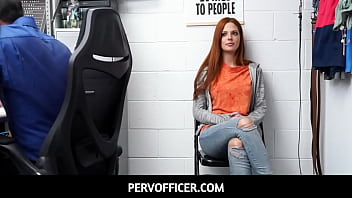 PervOfficer - Hot Teen Shoplifter Scarlett Mae Fucked By Pervy Loss Prevention Officer After Stealing TV