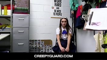 CreepyGuard-Tiny Teen Shoplifter Fucked By Guard After Finding Dildo - Sera Ryder, Tommy Gunn