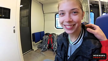 Real Public Blowjob in the Train | POV Oral CreamPie by MihaNika69 and MichaelFrost