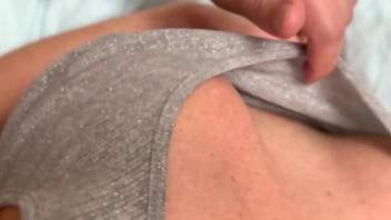 Morning Play with Big Tits MILF and Pierced Nipples