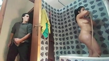 Spying and fucking my hot big ass stepsister in the shower (compilation)